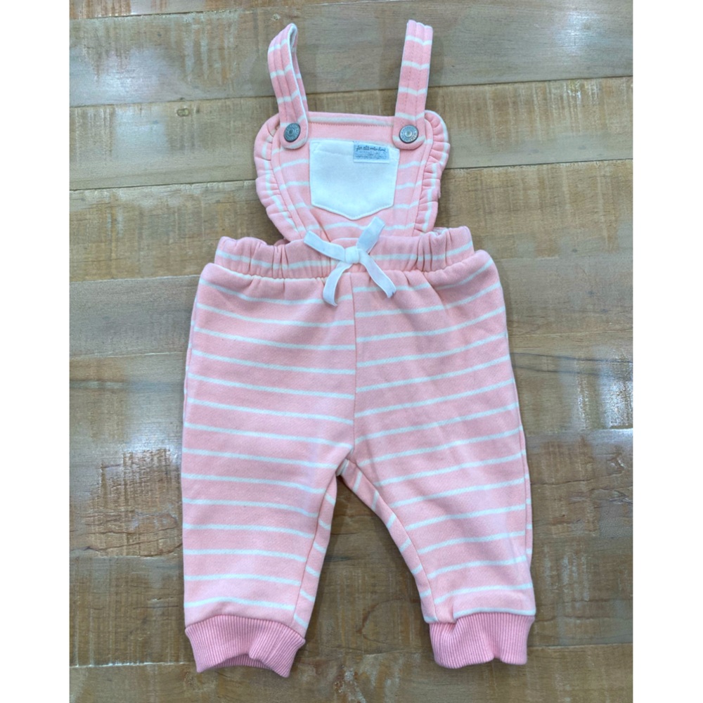 7 for all mankind baby girl pink striped cotton coverall overall outfit